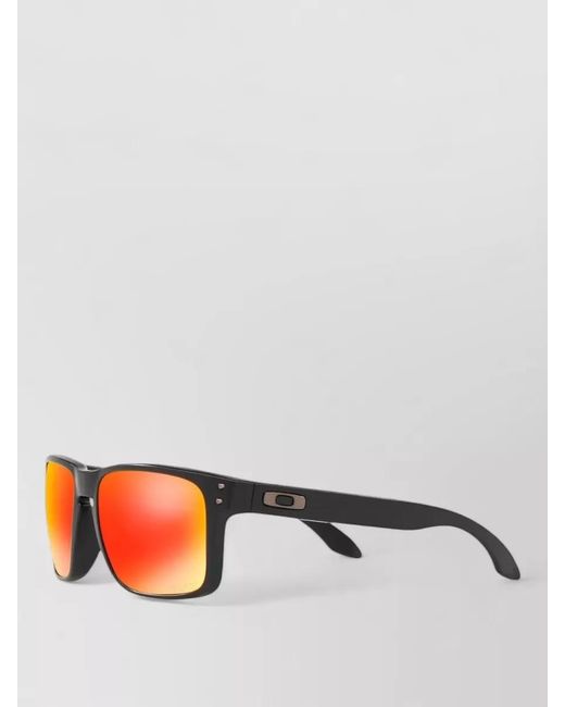 Oakley Orange Sunglasses Metal Accents Rectangular Mirrored Lenses