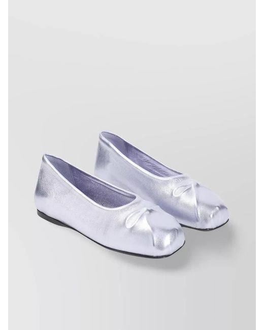 Marni White Leather Ballerina Shoes