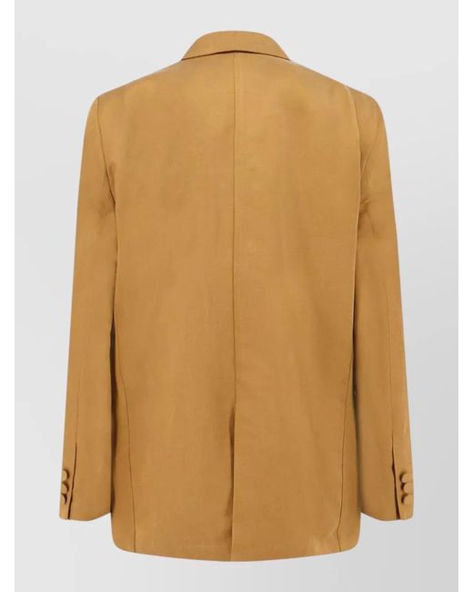 Alysi Natural Double-Breasted Blazer