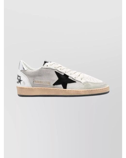 Golden Goose Deluxe Brand White Mesh Panel Low-Top Sneakers for men