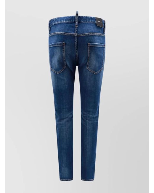 DSquared² Blue Denim Straight-Leg Jeans for men
