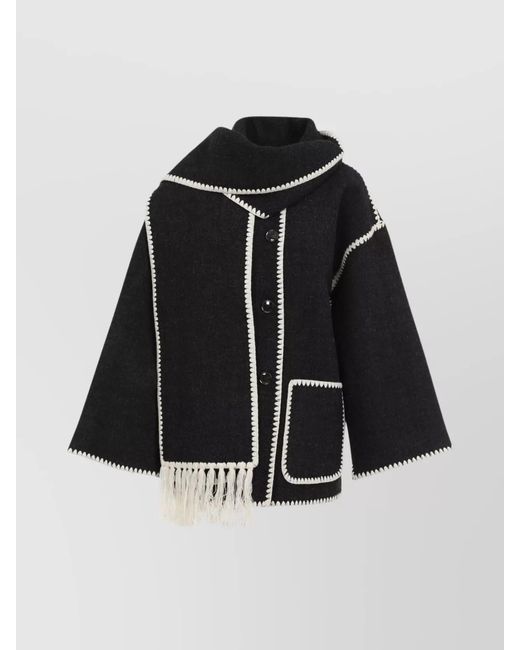Totême  Blue Wool Cape Jacket