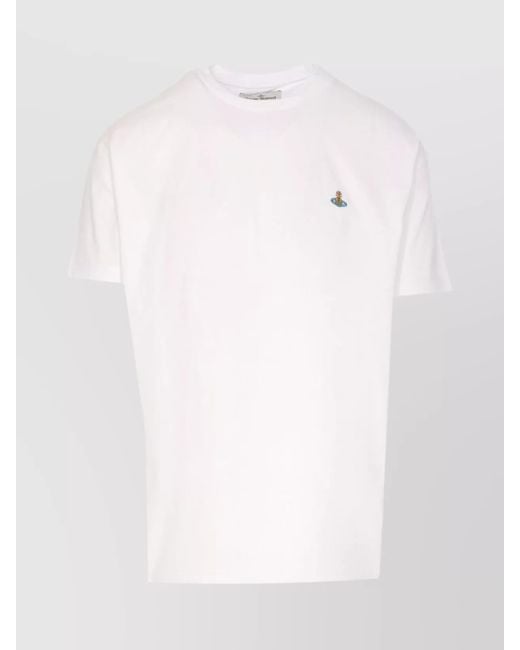 Vivienne Westwood White Cotton Regular-Fit Crew-Neck T-Shirt for men