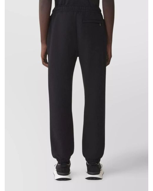 Lanvin Black Cotton Straight-Leg Track Pants for men