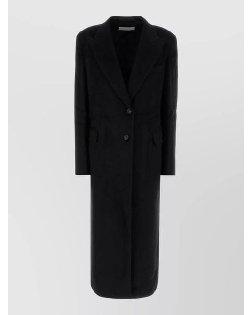 Our Legacy Black Wool Blend Coat Long Sleeve Tailored