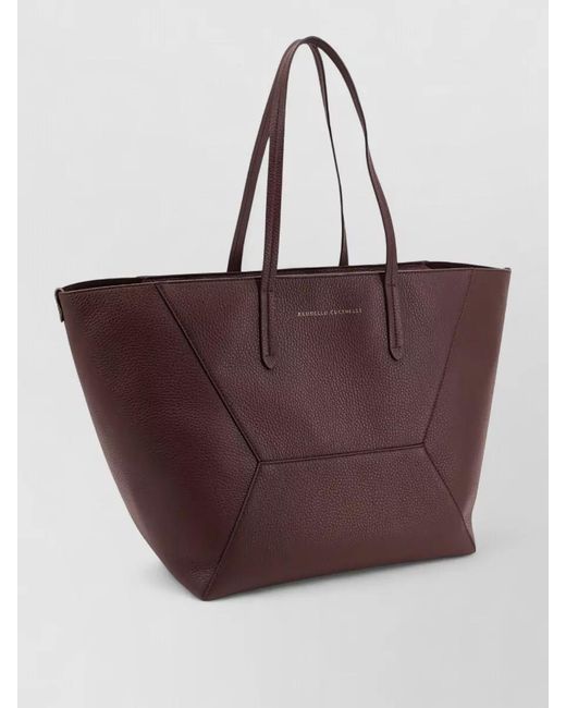 Brunello Cucinelli Brown Monili Leather Shoulder Bag
