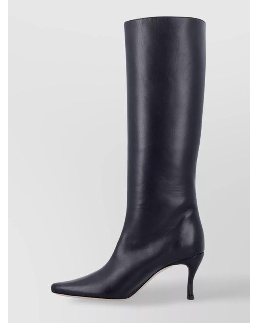 By Far Blue Leather Knee-High Boots