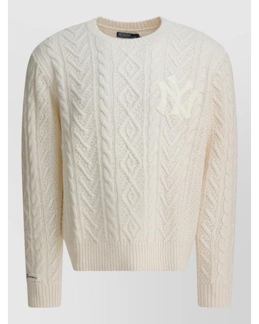 Polo Ralph Lauren White Round-Neck Knitwear for men