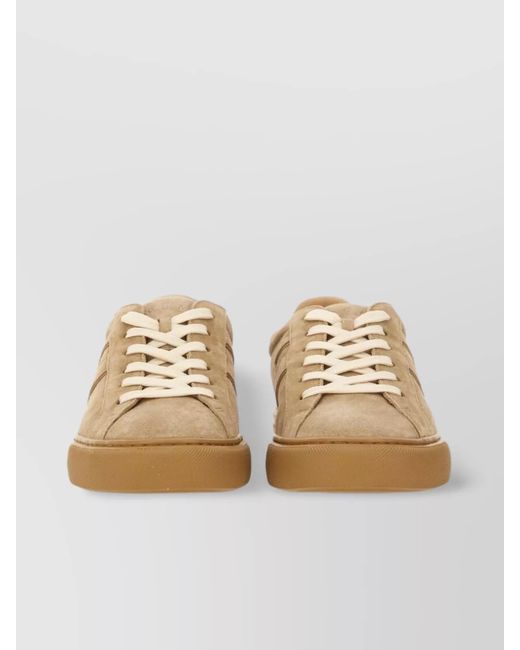 Hogan Natural Suede Leather Low-Top Sneakers for men