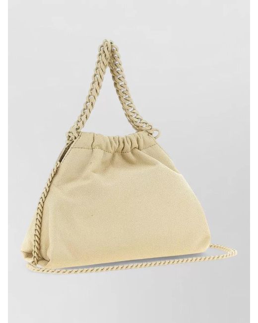 Stella McCartney Natural Falabella Mini Chain Strap Crossbody Bag