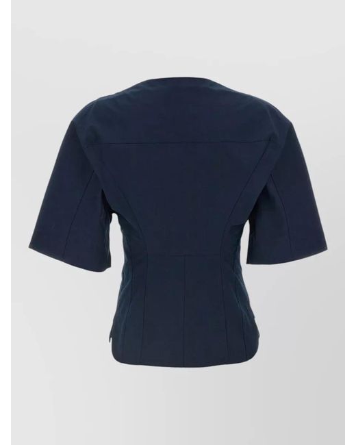 Jacquemus Blue Harvest Panel Short Sleeve Shirt Jacket