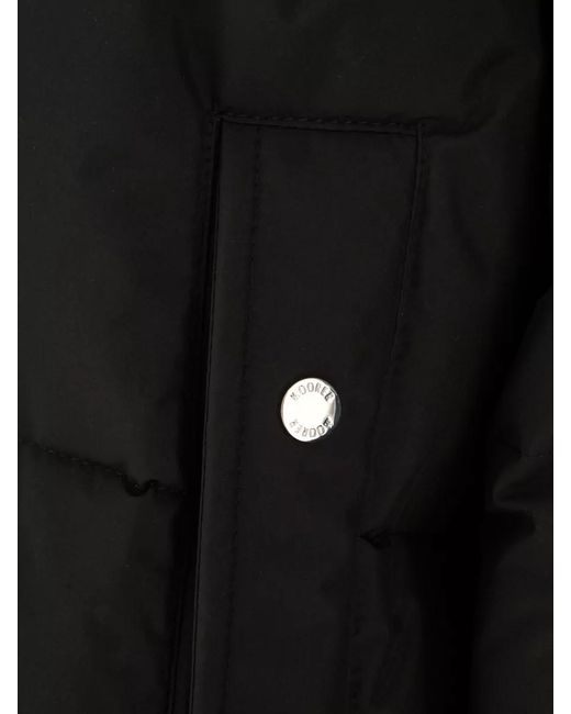 Moorer Black Polyester Breuil Down Jacket Faux Fur Hood