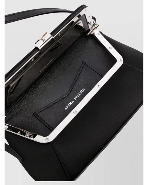 AMINA MUADDI Black Ami Mini Leather Shoulder Bag