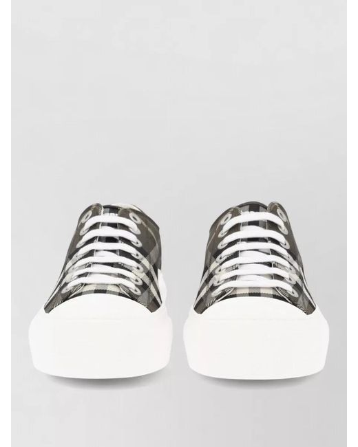 Burberry Metallic Check Low-Top Sneakers for men