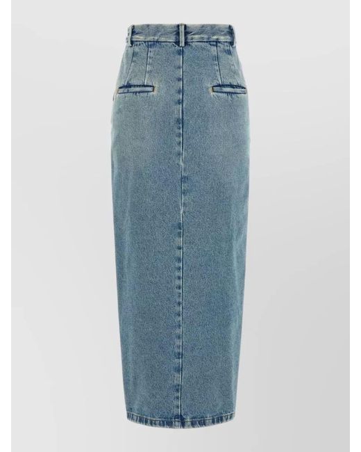 ARMARIUM Blue Lula Denim Skirt Back Pockets Belt Loops