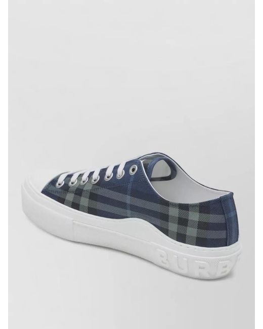 Burberry Blue Minimal Low Top Sneakers Rubber Sole for men