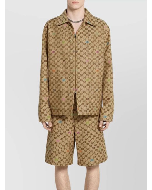 Gucci Natural Gg Canvas Shirt Jacket for men