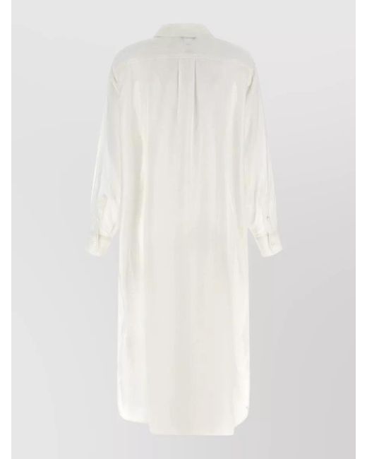 Polo Ralph Lauren White Long Sleeve Boyfriend Shirt Maxi Dress