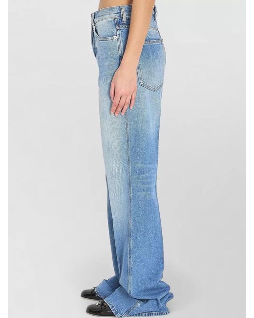 Gucci Blue Denim Mid-Rise Flared Trousers