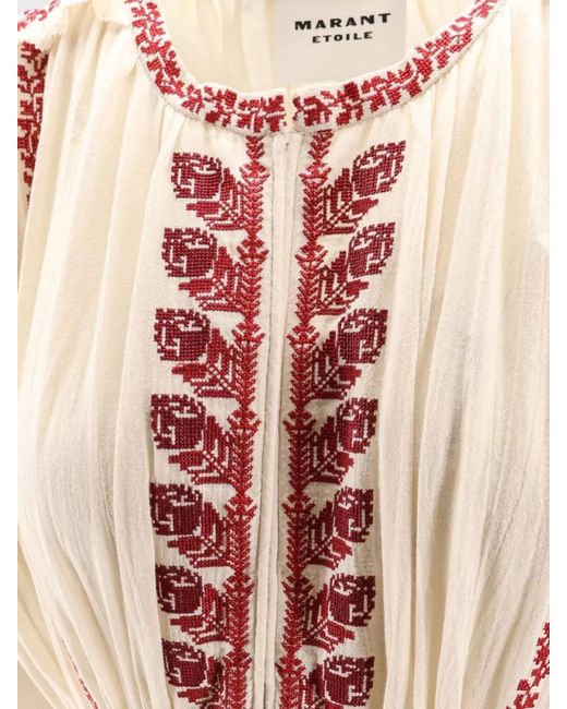 Isabel Marant White Embroidered Sleeveless Maxi Dress