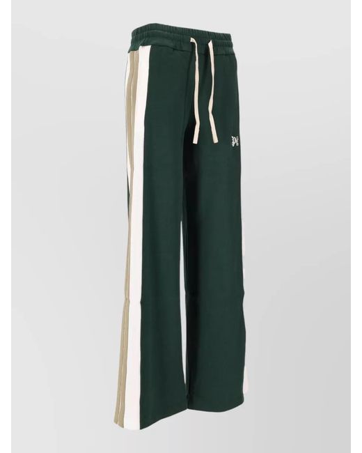 Palm Angels Green Cotton Monogram Track Pants
