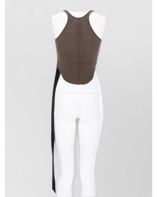 Rick Owens White Cotton Tank Top