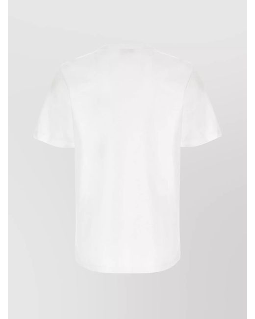 DIESEL White Organic Cotton Ribbed Crew Neck Short Sleeve T-Shirt for men
