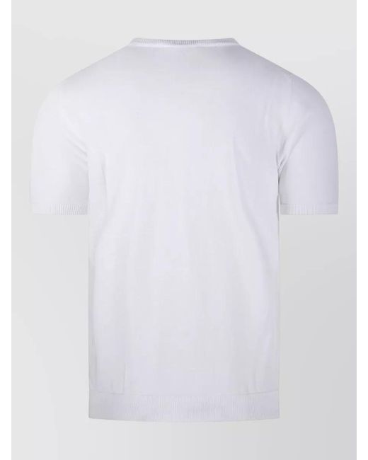 Roberto Collina White Cotton Crew-Neck Sweater for men