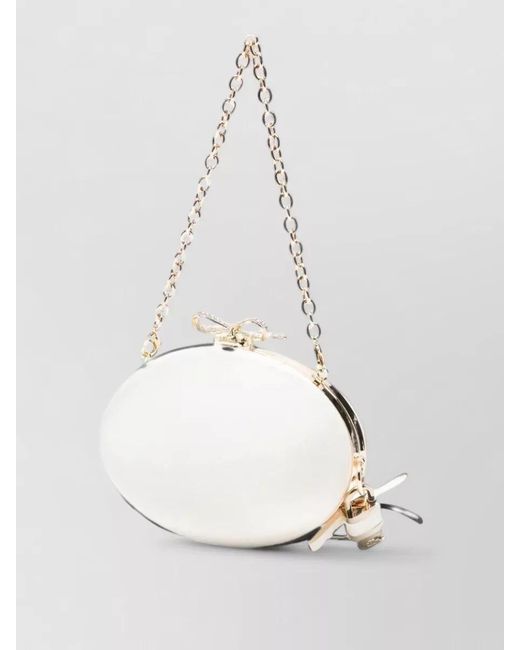 Self-Portrait Natural Satin Clutch