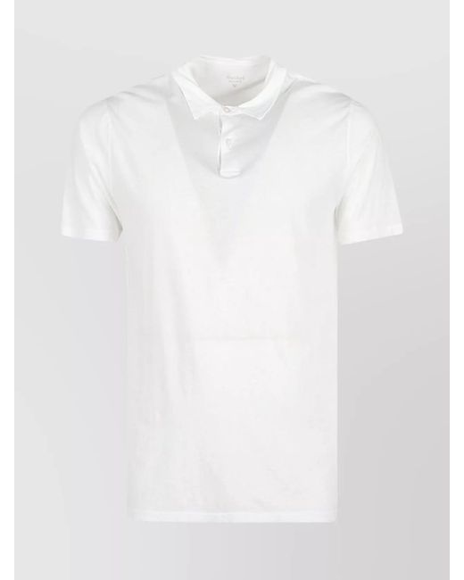 Hartford White Cotton Polo Shirt for men