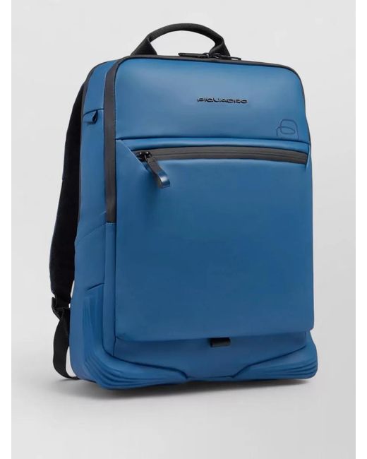 Piquadro Blue Nylon Laptop Backpack