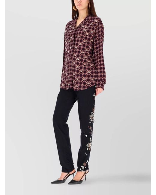 Dries Van Noten Blue Wool Slim-Fit Trousers