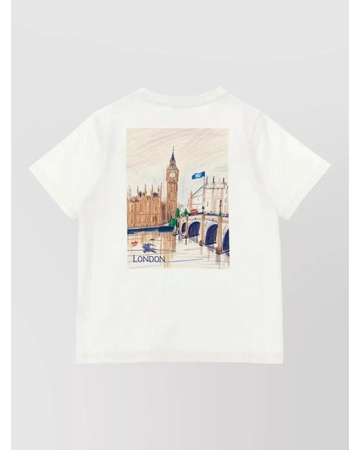 Burberry White London Teddy Bear Heritage City T Shirt
