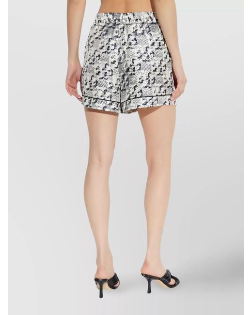 Tory Burch Pink Silk Camp Shorts Abstract Print