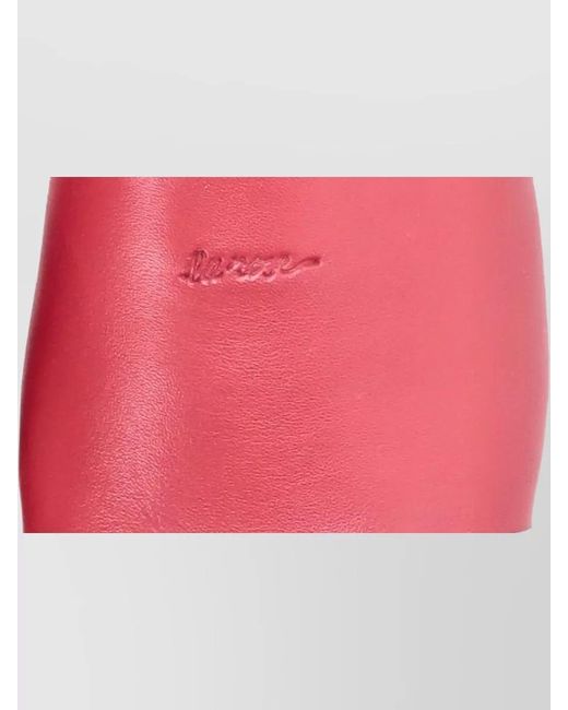 LA ROSE Pink Leather Sandals Flat Sole Open Toe