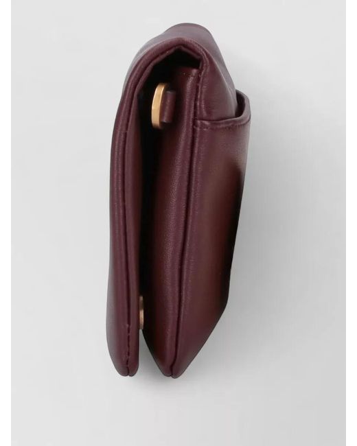 Pinko Purple Clutch Bag Detachable Strap Tone Hardware