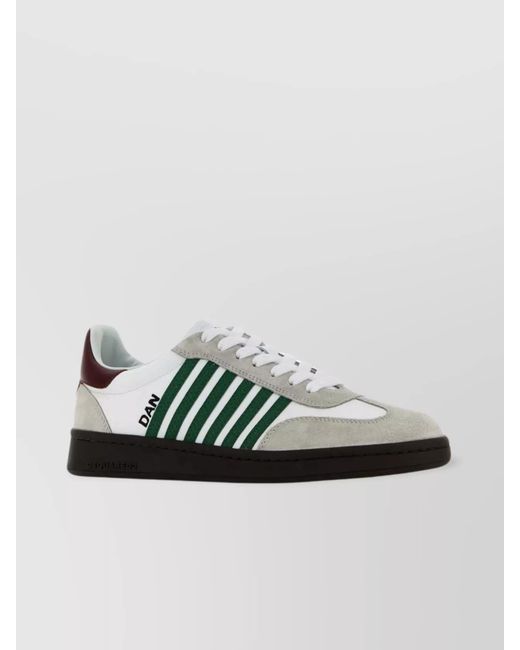 DSquared² Brown Leather Low-Top Sneakers for men