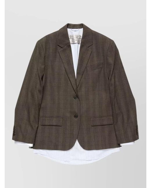 Acne Brown Wool Blend Single Breasted Blazer
