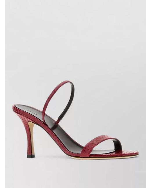 The Row Pink Leather Ella Sandals Open Toe Straps