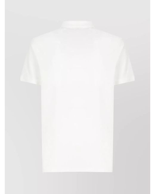 Ralph Lauren White Cotton Polo Shirt With Collar for men