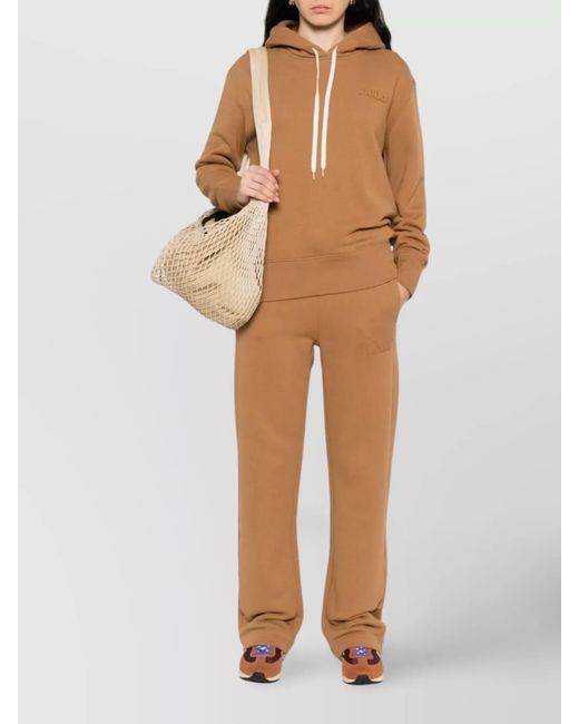 Autry Brown Cotton Hooded Sweatshirt