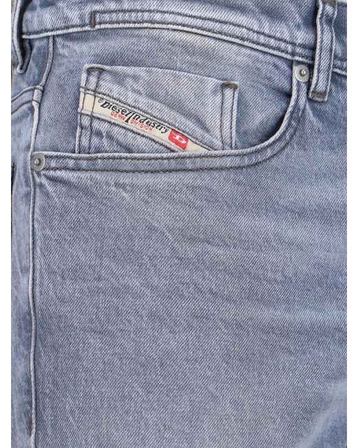 DIESEL Blue Straight-Leg Trousers for men