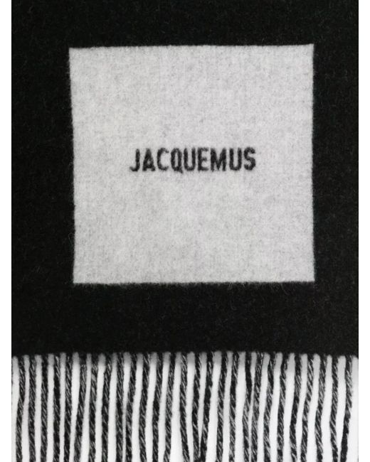Jacquemus Black Scarf Square Fringe Detailing for men