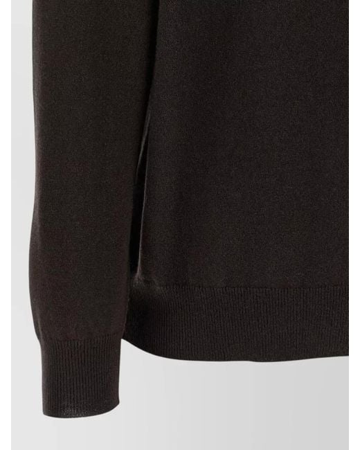 Brunello Cucinelli Black Monile Cashmere High Collar Sweater