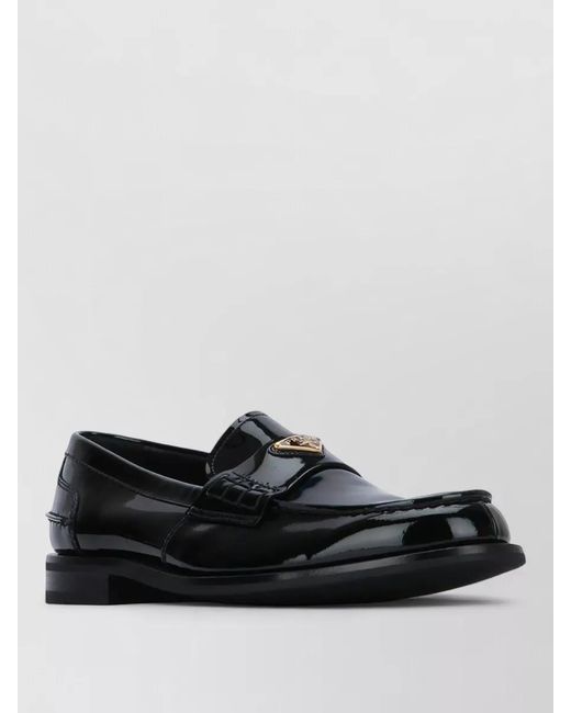 Prada Black Leather Loafers for men