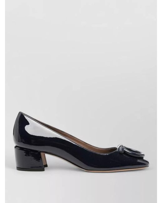 Ferragamo Blue Patent Leather Pumps