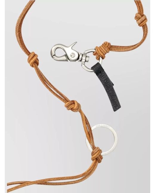 Our Legacy White Ladon Leather Cord Belt Adjustable Length