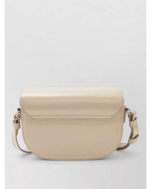 A.P.C. Natural Small B Side Leather Shoulder Bag