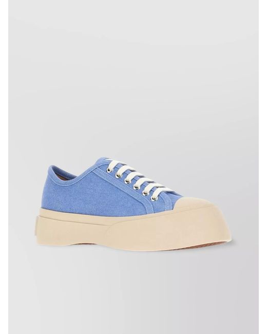 Marni Blue Denim Low-Top Sneakers