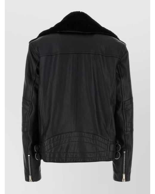 Saint Laurent Black Leather Biker Jacket